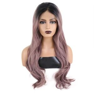 22” Black Root Ash Pink Lace FRONT WIG NEW